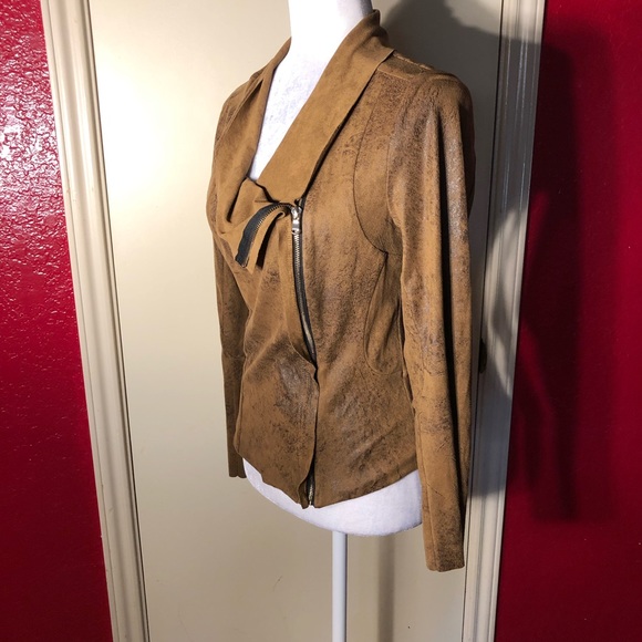 Live a Little Faux Suede Moto Distressed Jacket - Picture 5 of 9